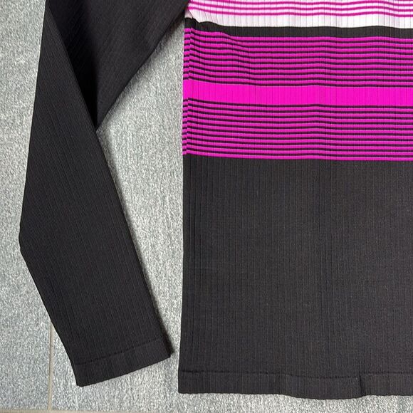 NWOT Free People Pullover 1/4 Zip Athletic Fitted Long Sleeve Mock Neck Top M/L - Picture 9 of 13